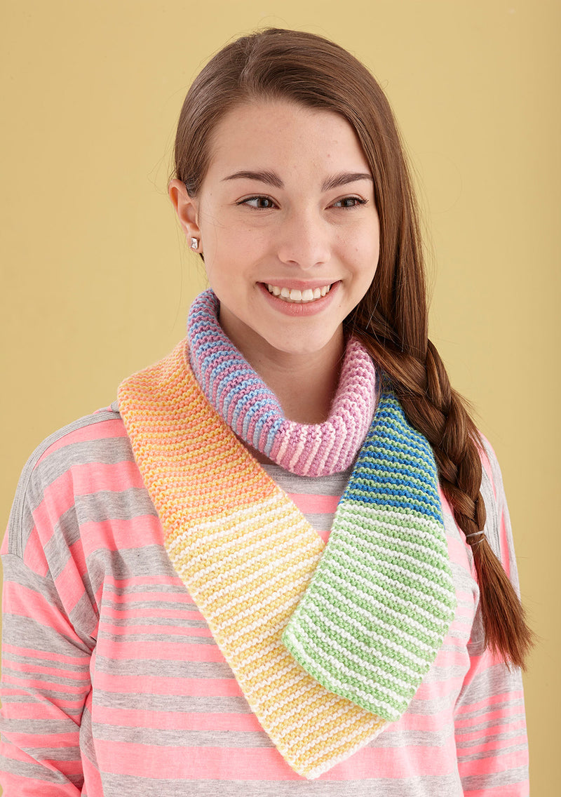 Colorful Striped Scarf (Knit) - Version 2