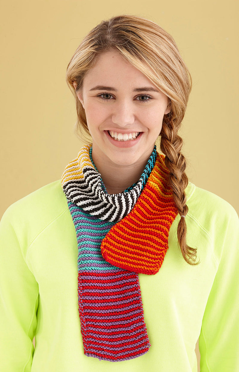 Colorful Striped Scarf (Knit) - Version 3