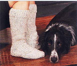 Cottage Slipper Socks Pattern (Knit)