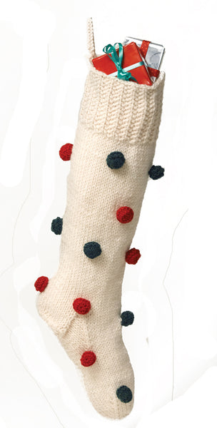 Decorated Christmas Stocking - Lion Brand Yarn
