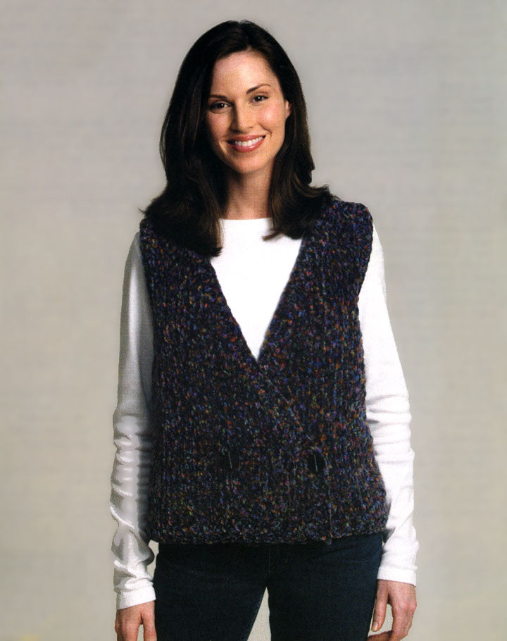 Double Breasted Vest Pattern (Knit) – Lion Brand Yarn