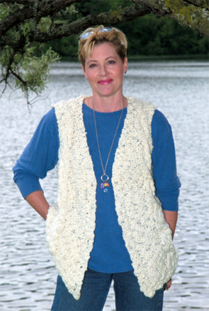 Easy to Knit Cable Vest Pattern