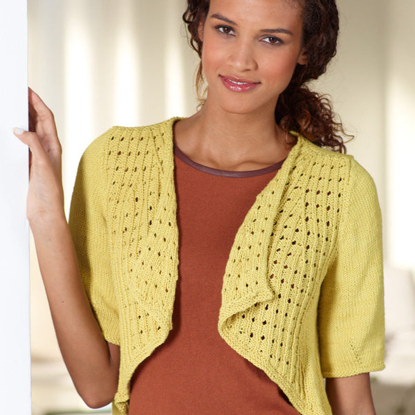 Eyelet Swing Cardi Pattern (Knit) – Lion Brand Yarn