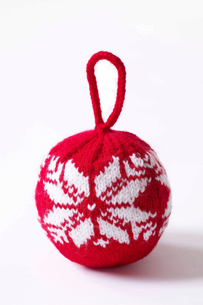Fair Isle Snowflake Ornament - Lion Brand Yarn