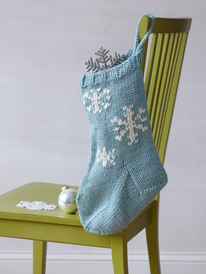 Festive Snowflake Stocking (Knit)