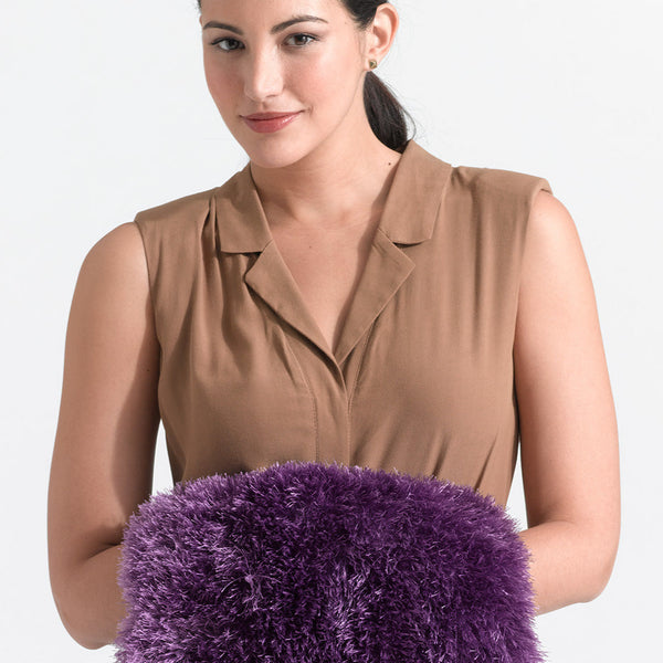 Fur Trimmed Muff (Knit) – Lion Brand Yarn