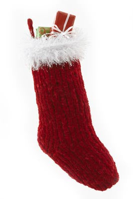 Fur cuffed Santa Stocking Pattern (Knit)