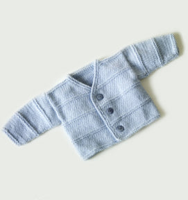 Garter Ridge Baby Cardigan Pattern (Knit) - Version 1