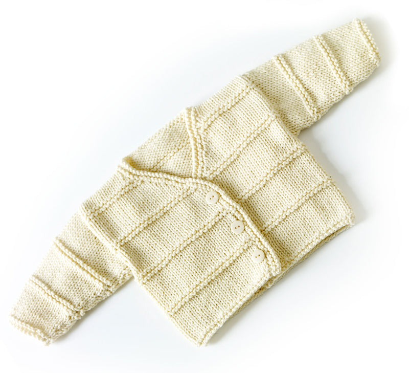 Garter Ridge Baby Cardigan Pattern (Knit) - Version 2 – Lion Brand Yarn | Cardigans