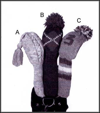 Golf Club Covers Cabled Version Pattern (Knit)
