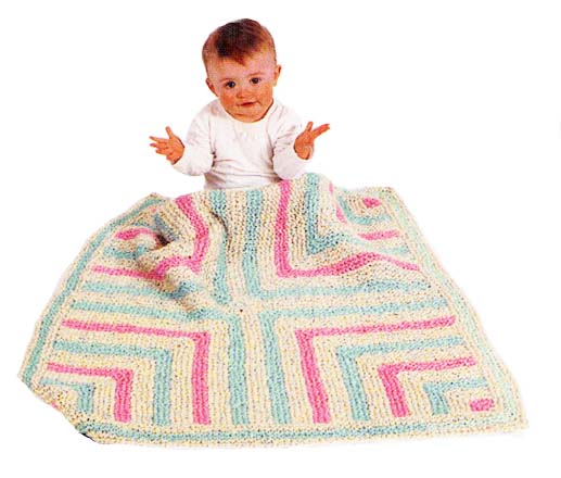 Happy Baby Blanket Pattern (Knit)