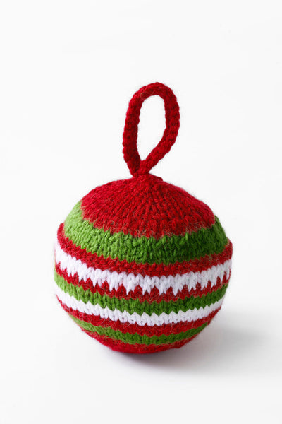 Holiday Ornament โ Knit Ball Ornament - Lion Brand