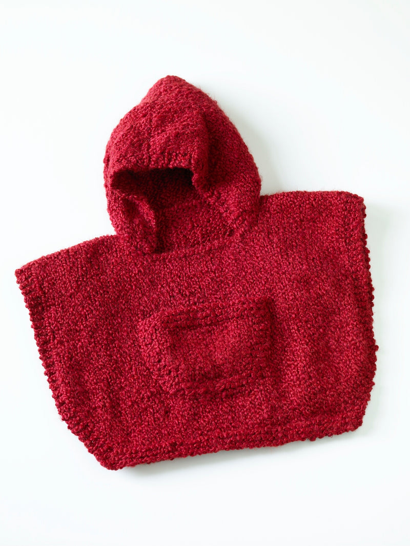 Hooded Baby Poncho Pattern (Knit) - Version 4