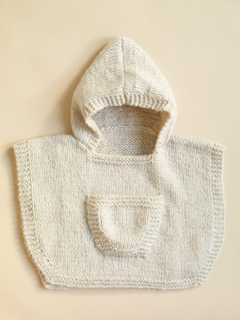 Hooded Baby Poncho Pattern (Knit) - Version 2