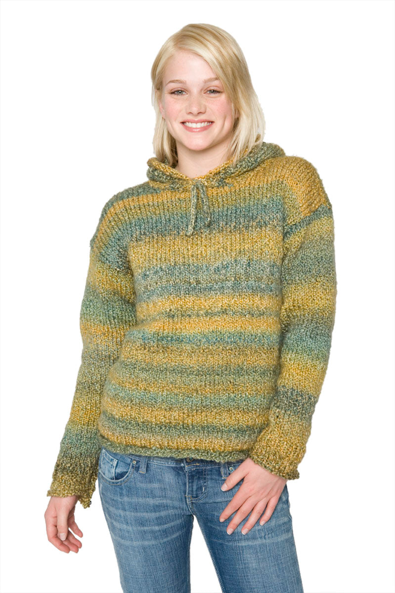 Hooded Knitted Sweater Pattern - Version 2 – Lion Brand Yarn