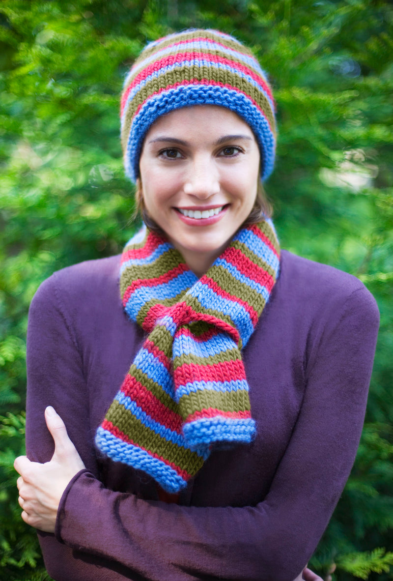 Into the Woods Hat and Scarf Set Pattern (Knit)