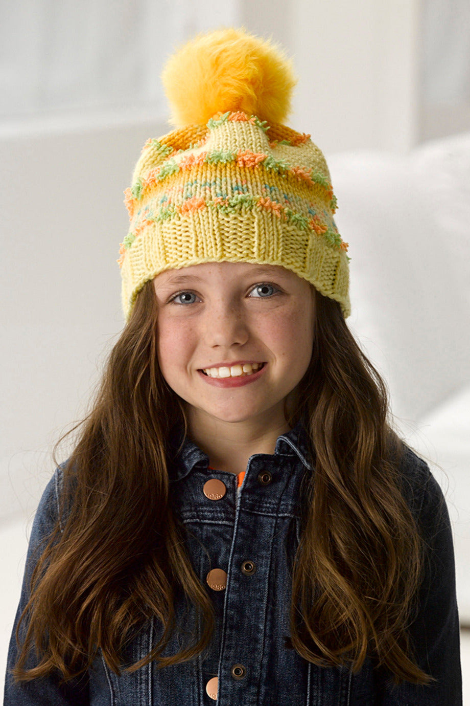 Jazzy Knit Hat Pattern Version 1 Lion Brand Yarn