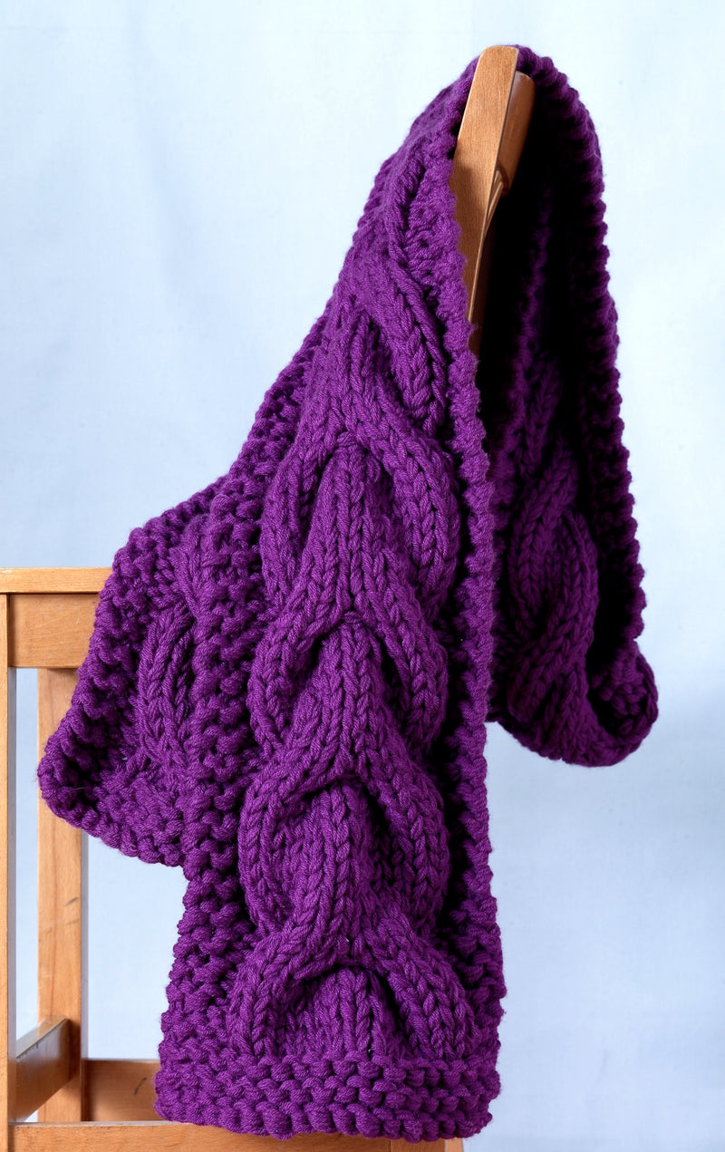 Jumbo Cable Scarf Pattern (Knit)