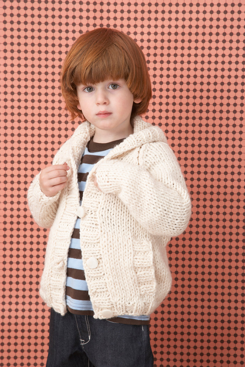 Knit Child's Raglan Cardigan Pattern (Knit) - Version 1