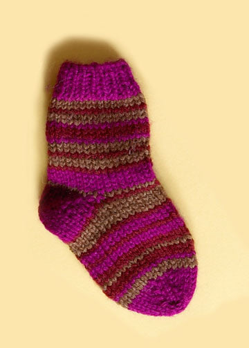 Knit Child's Striped Socks Pattern (Knit) - Version 8