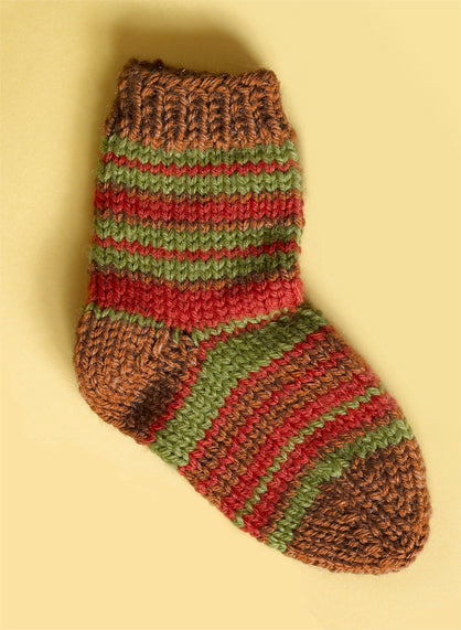 Knit Child's Striped Socks Pattern (Knit) - Version 4