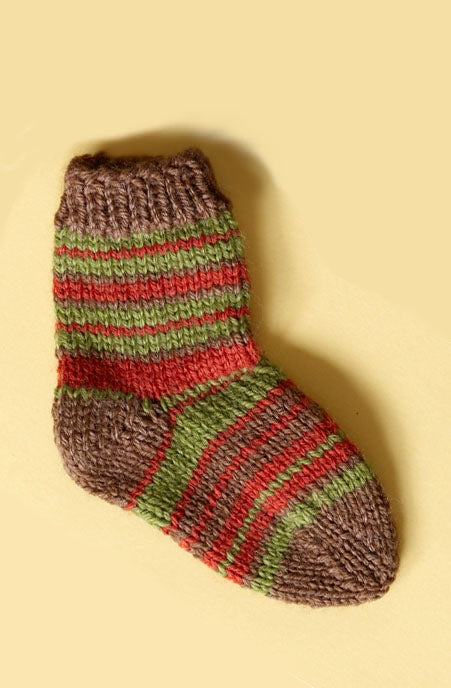 Knit Child's Striped Socks Pattern (Knit) - Version 5