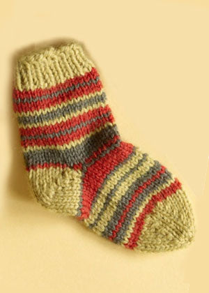 Knit Child's Striped Socks Pattern (Knit) - Version 6