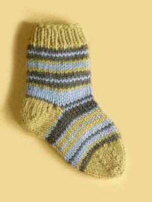 Knit Child's Striped Socks Pattern (Knit) - Version 7