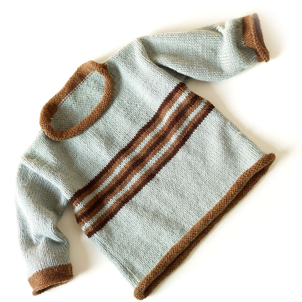 美品★ SWELL STRIPE KNIT Multi Stripe 5G Crewneck Sweater - Multi-23F