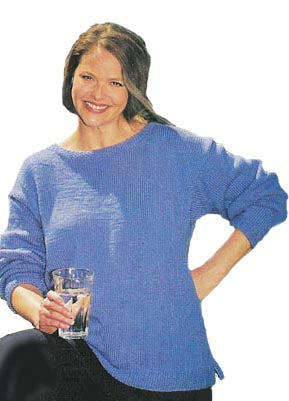 Knitted Boat Neck Sweater Pattern (Knit)