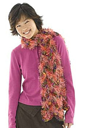 Knitted Ripple Scarf – Lion Brand Yarn