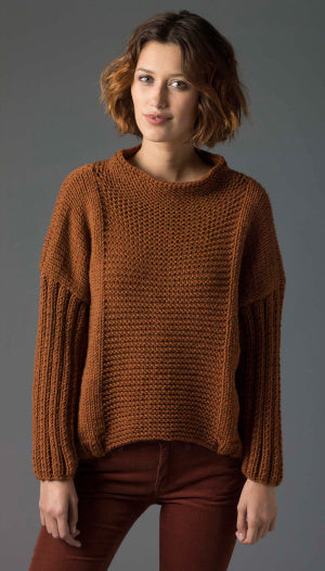 Level 2 Knit Pullover – Lion Brand Yarn