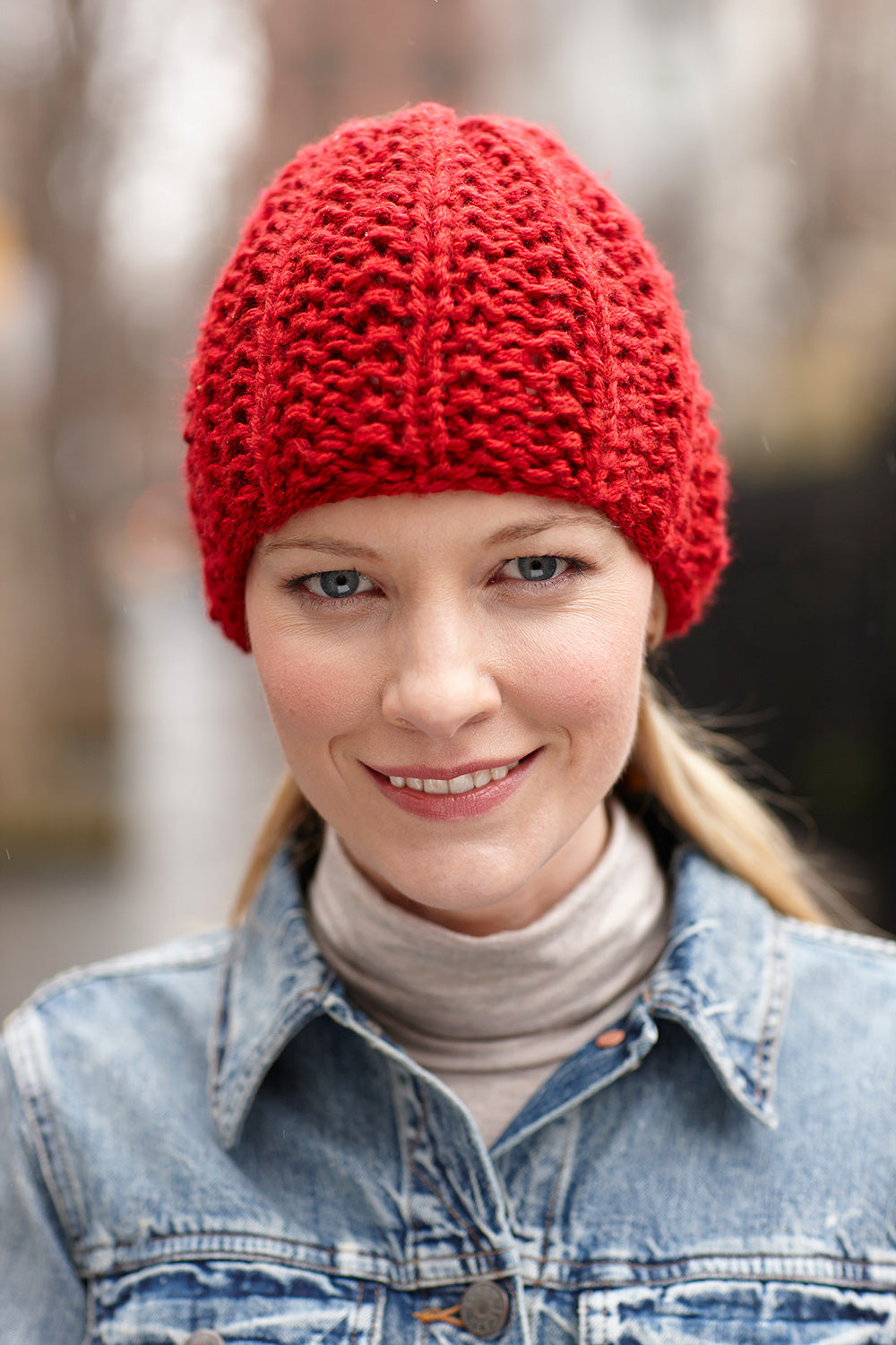 Lively Hat Pattern (Knit) Lion Brand Yarn
