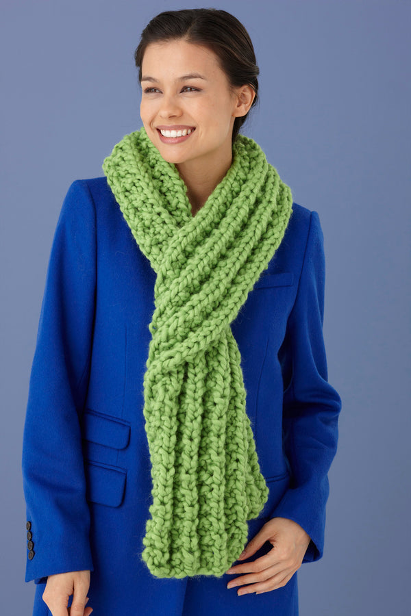 Mistake Rib Scarf (Knit) - Version 1 – Lion Brand Yarn