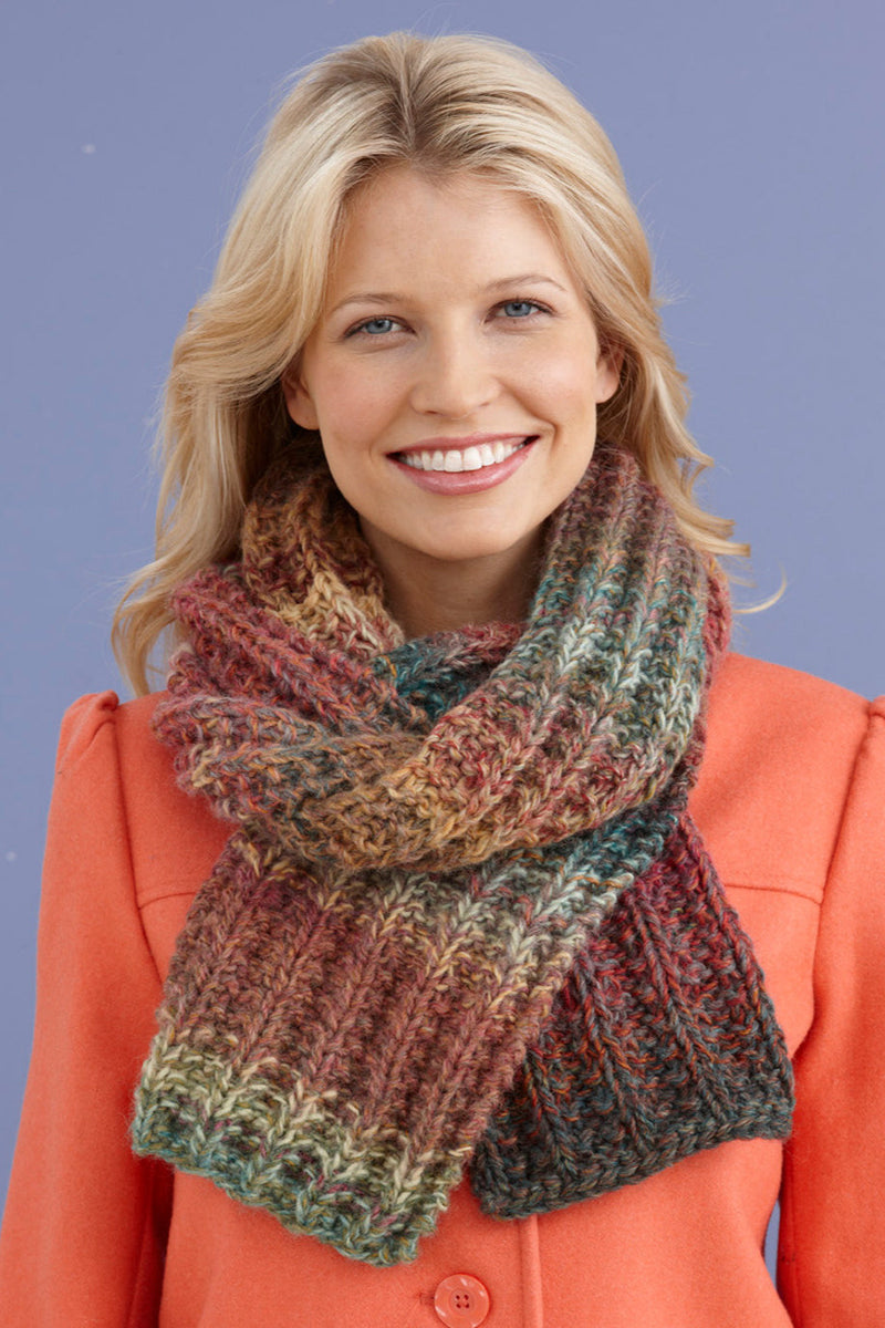 Mistake Rib Scarf (Knit) - Version 2 – Lion Brand Yarn