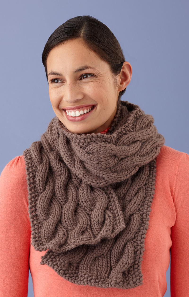 Mixed Cable Scarf (Knit)