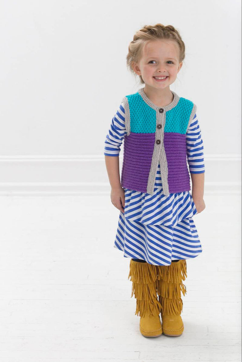 Vest Pattern Color Modern Colorblock Vest Pattern (Knit) – Lion Brand Yarn