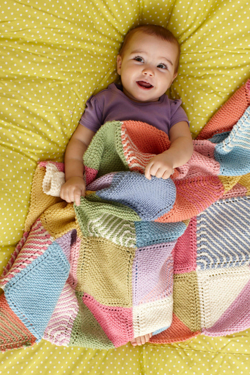 Multicolor Baby Throw Pattern (Knit) Lion Brand Yarn