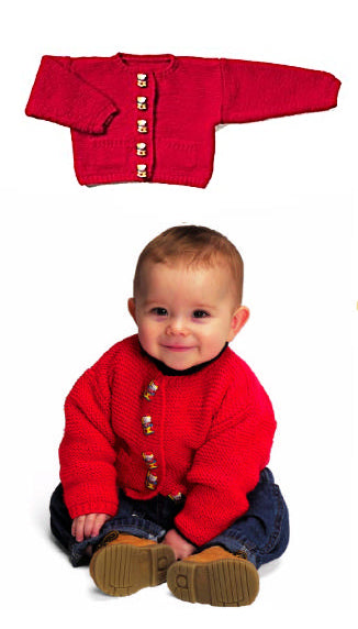 One Stitch Baby Sweater Pattern (Knit) - Version 3