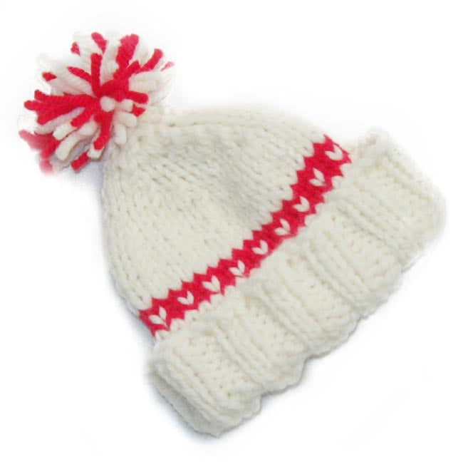 Queen of Hearts Preemie Newborn Hat Pattern (Knit)