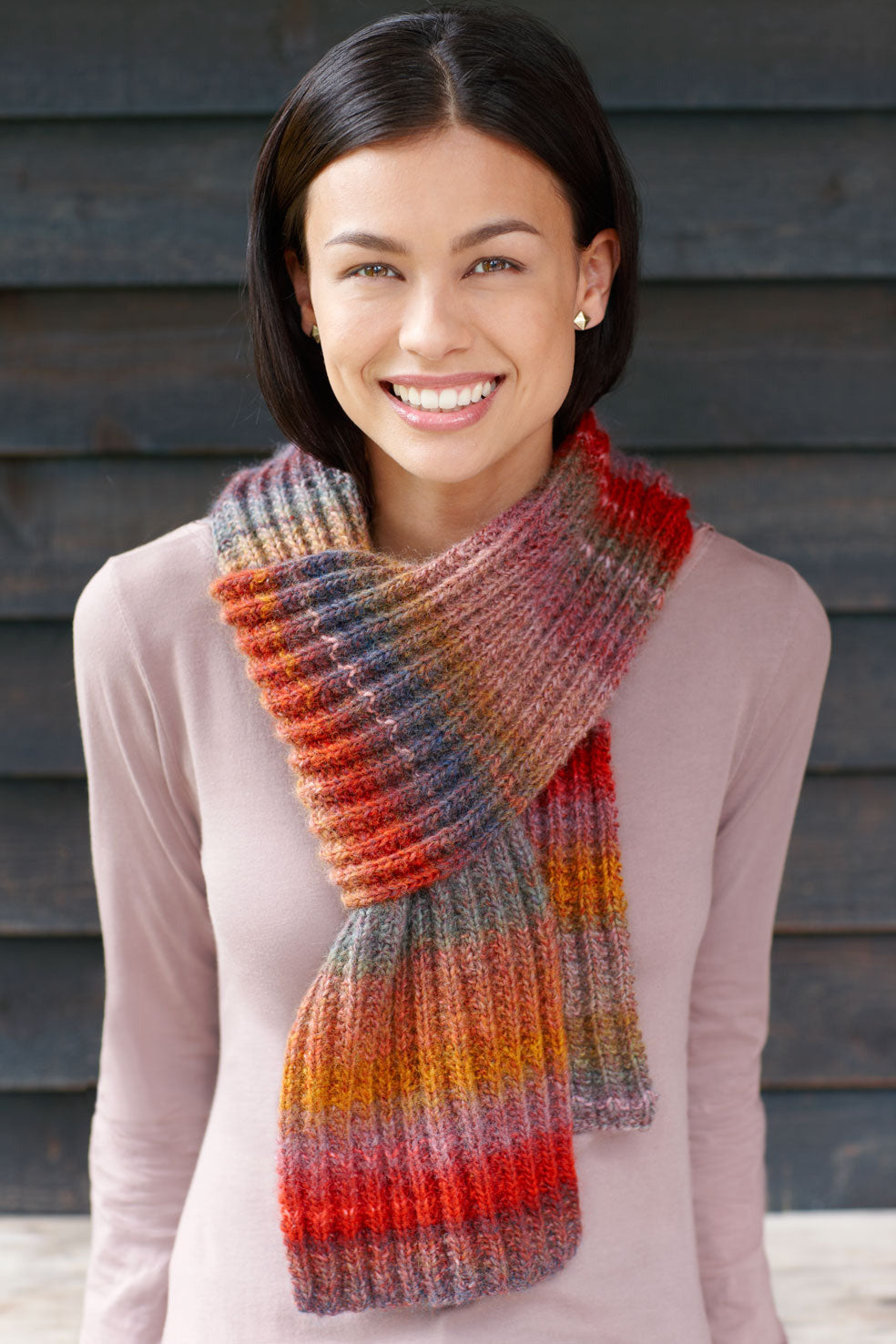 Rainbow Ridge Scarf Pattern (Knit) - Version 1 – Lion Brand Yarn