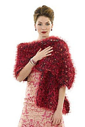 Raspberry Fizzy Pattern Raspberry Fizz Wrap (Knit) – Lion Brand Yarn