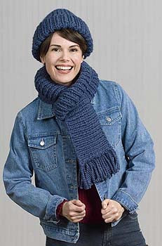 Ribbed Hat and Scarf Pattern (Knit) - Version 1
