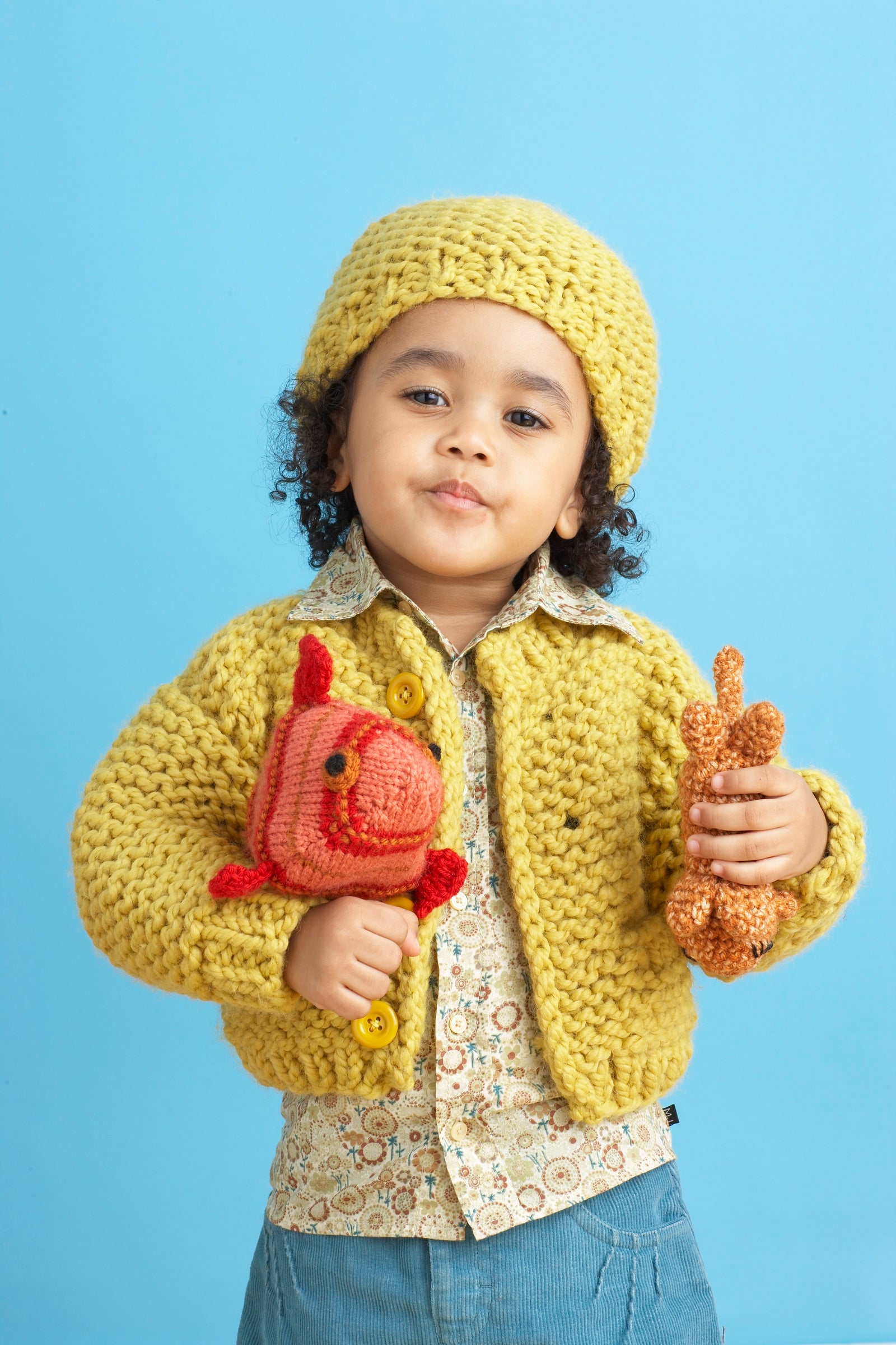 Sandbox Cardi and Hat Pattern (Knit) - Version 2 – Lion Brand Yarn