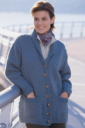 Shawl Collar Cardigan Pattern (Knit)