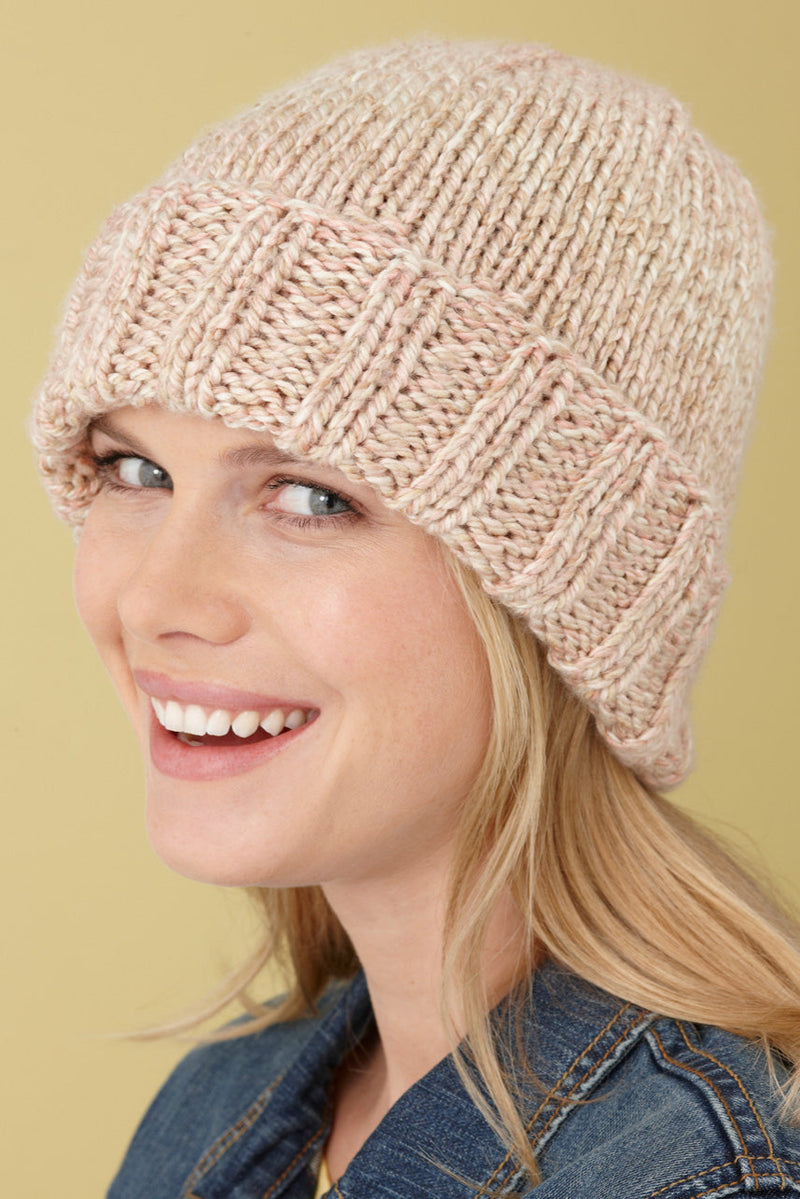 Simple Hat (Knit) Version – Lion Brand Yarn - Main Image