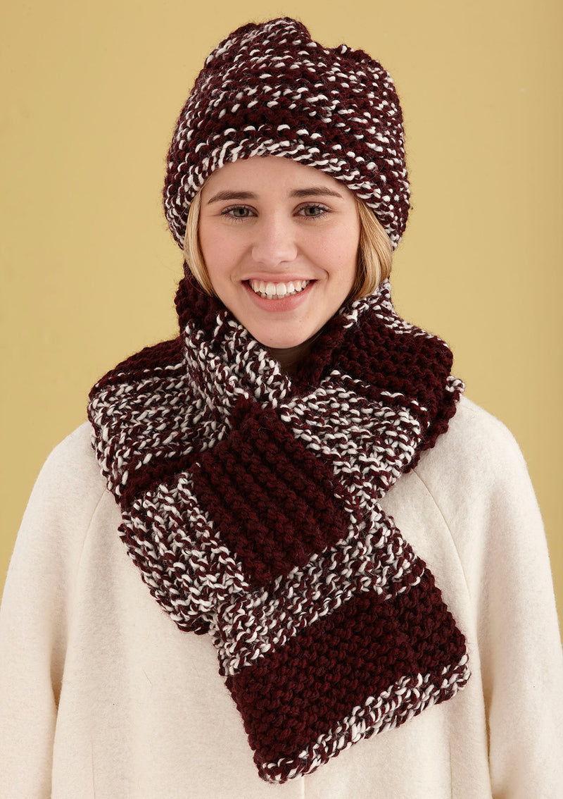 Simple Knit Hat and Scarf