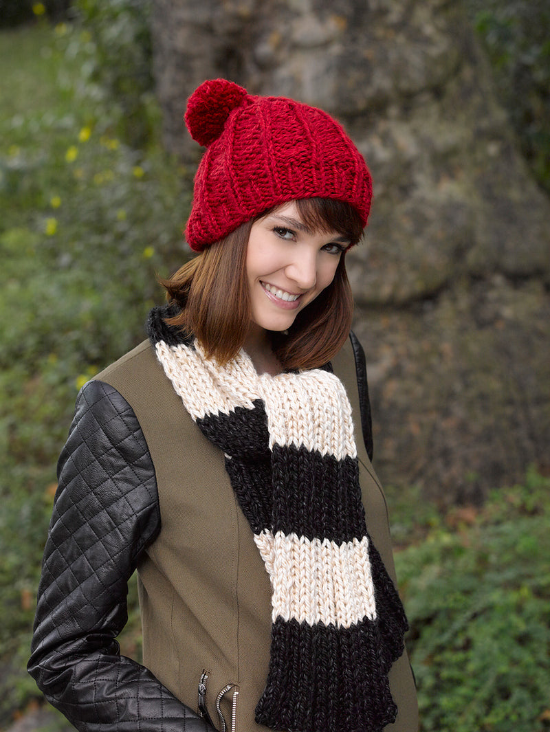 Slouchy Ribbed Hat Pattern (Knit)