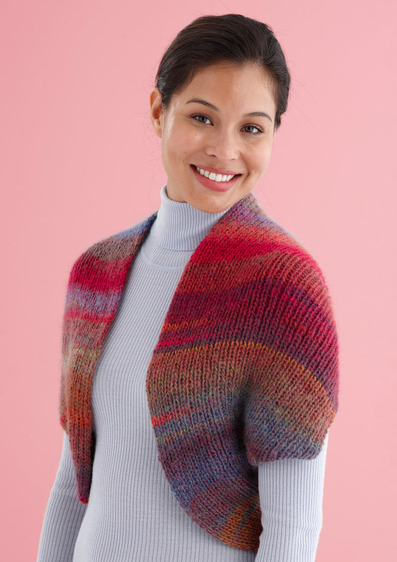 Snapped Convertible Cowl Shrug Pattern (Knit)