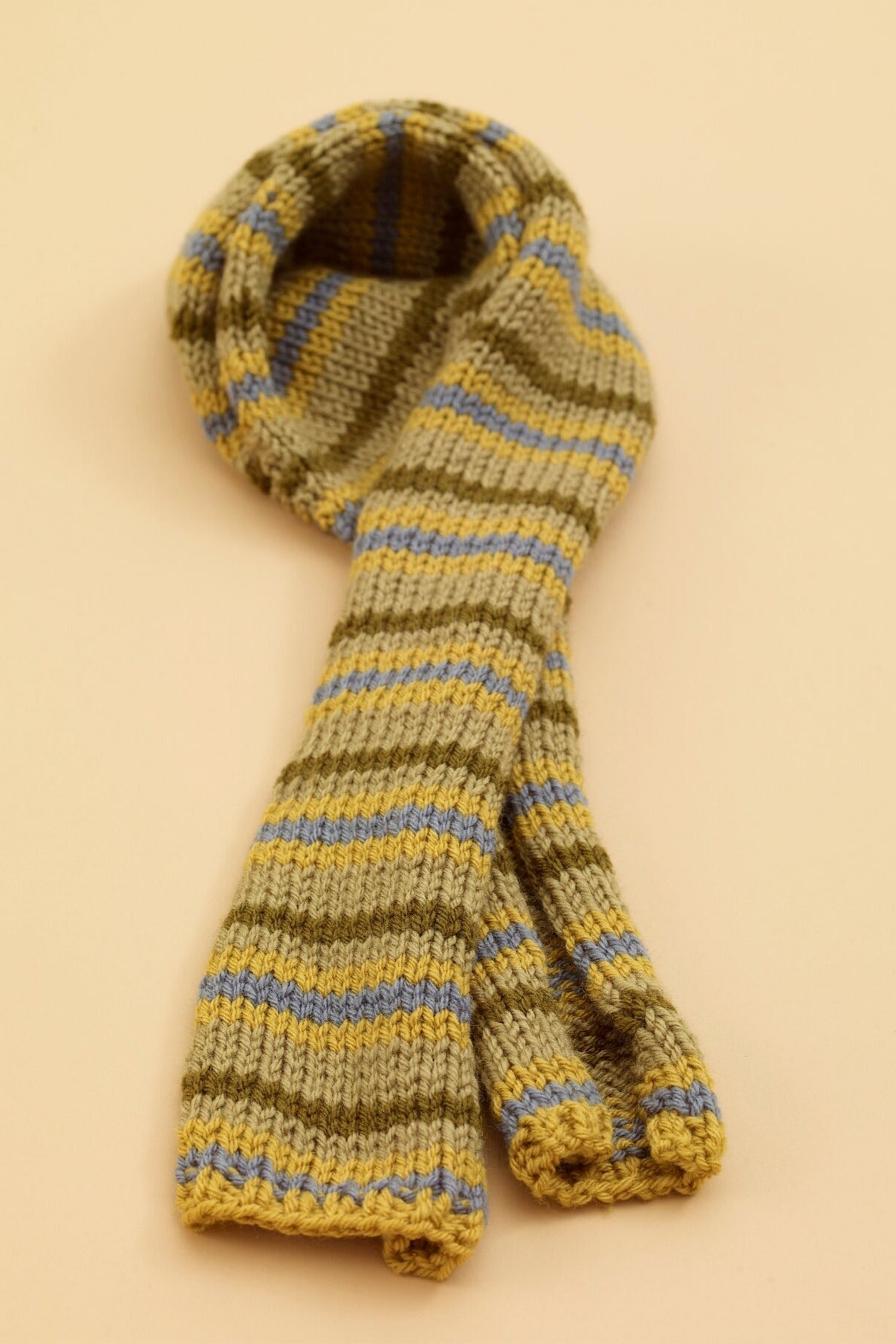 Striped Knit Scarf 5